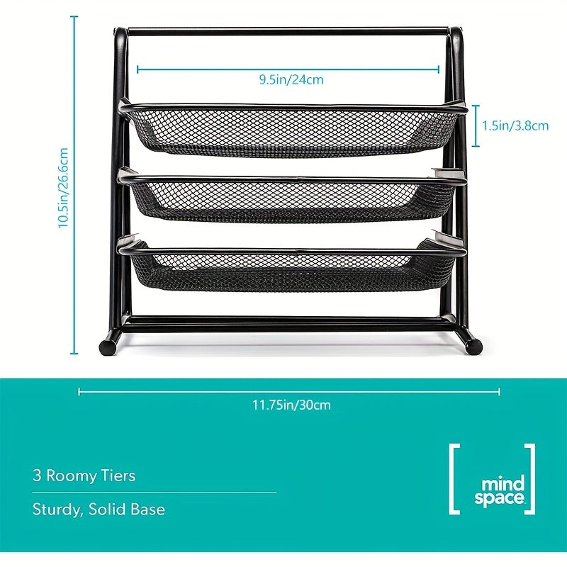 3 Tier Desktop File Organizer Office Organizer & Stacking File Holder
