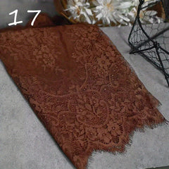 3m Colorful Eyelash Lace Wide Trim Fabric For Sewing Dress DIY