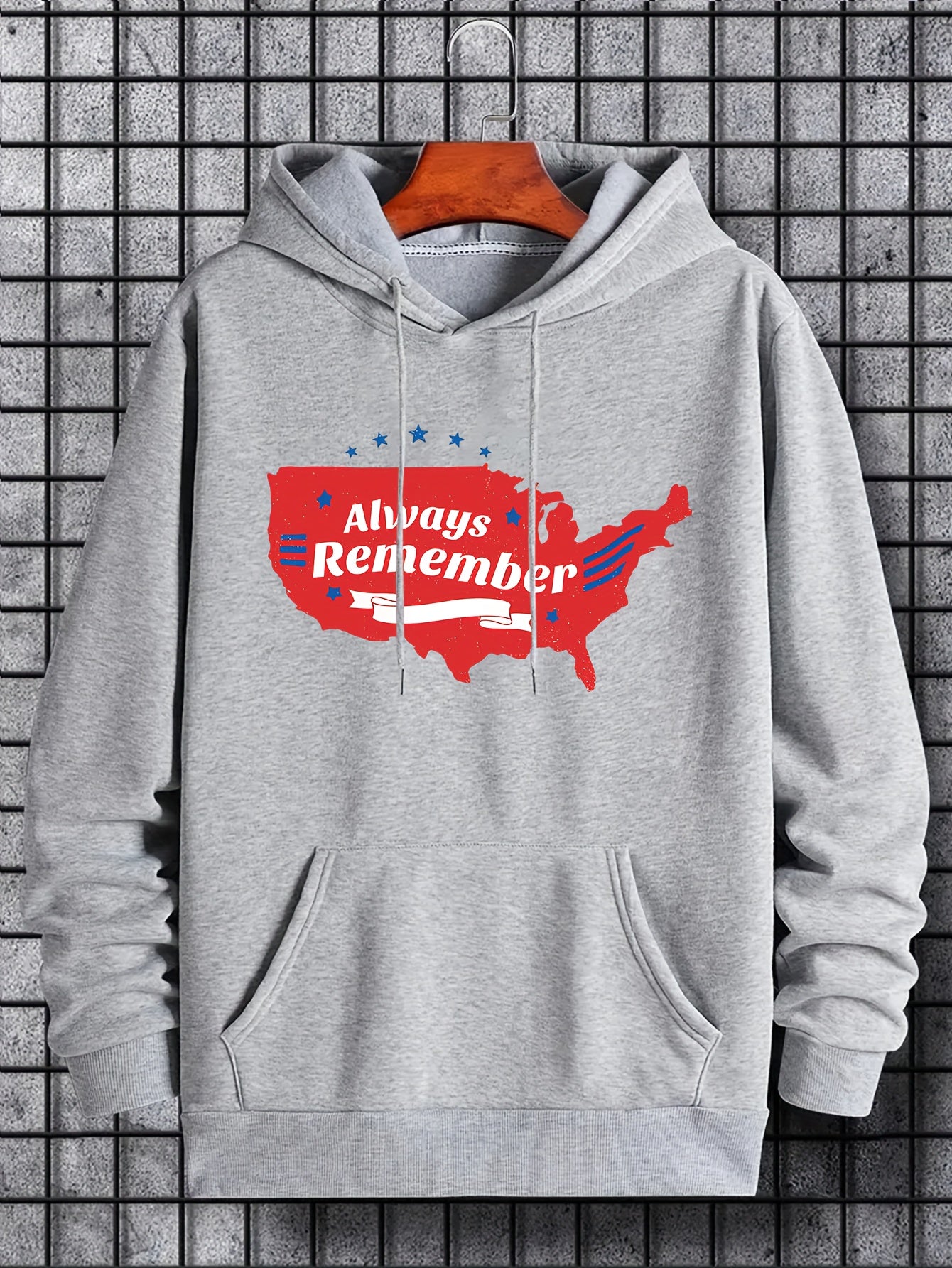 Always Remember Print Hoodie Hoodies For Men Men's Casual Graphic Pullover Hoode
