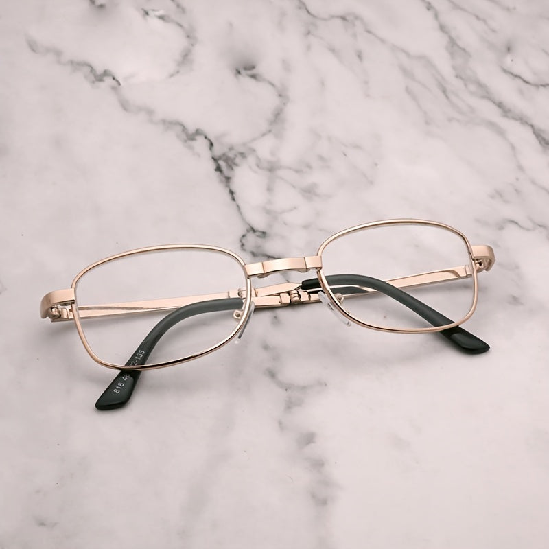 Portable Metal Folding Reading Glasses High Definition Presbyopic Glasses