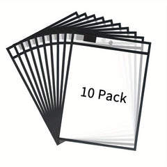 Dry Erase Pockets Plastic Sleeve Reusable Sheet Protectors Ticket Holders
