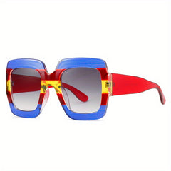 Large Block Sunglasses Funny Gradient Glasses UV400