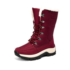 Women's Winter Lace Up Snow Boots Faux Fur Lined