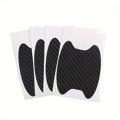 4pcs Set Carbon Fiber Texture Car Door Handle Protectors Stickers