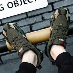 Men's Camo Lightweight Sneakers for Running Jogging