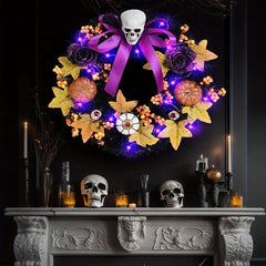 Halloween Wreath Ghost Pumpkin Horror Hanging Pendant Skeleton