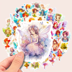 50pcs Fairy Stickers for Laptop Water Bottle Luggage Helmet Skateboard Stationer