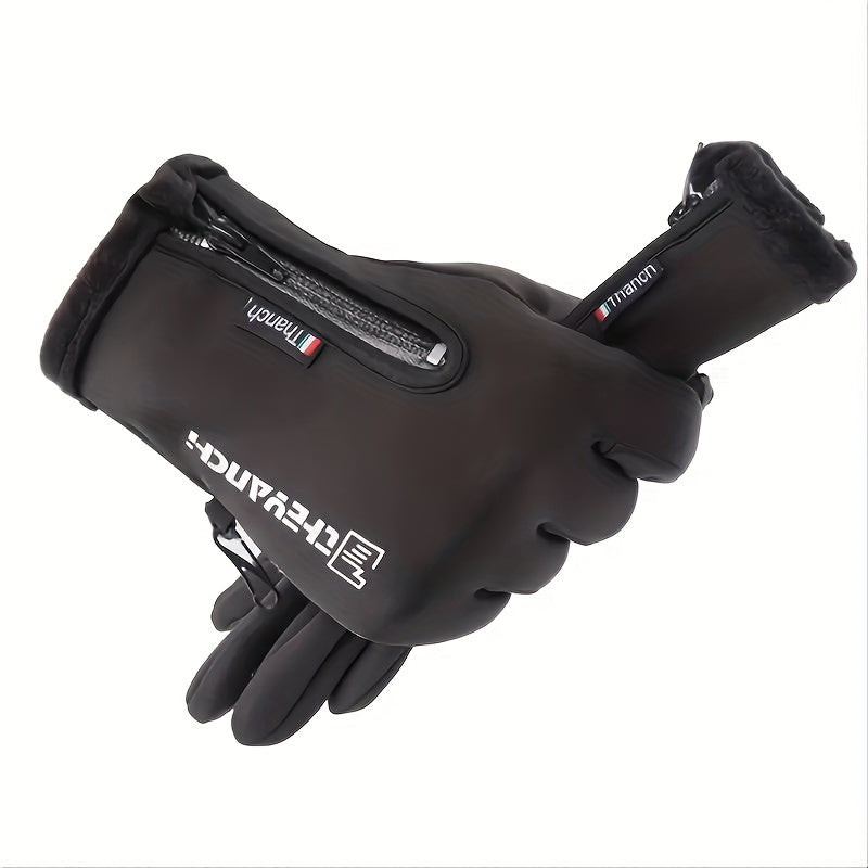 Non-slip Touch Screen Warm Gloves Windproof Waterproof Plus Velvet Gloves