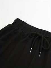 Drawstring Waist Sports Shorts for Women