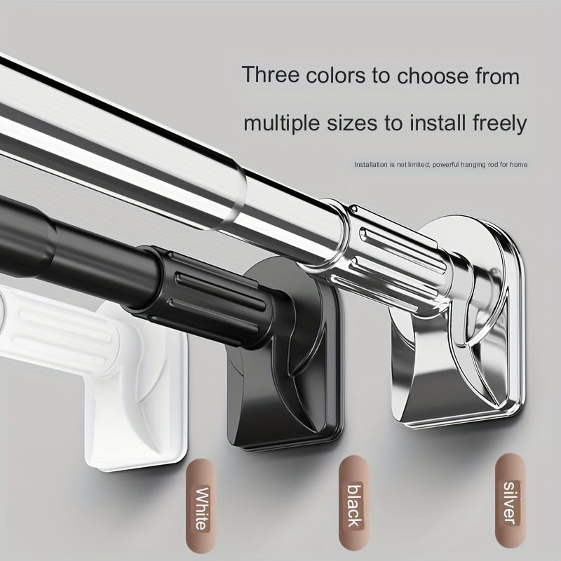 Telescopic Shower Curtain Rod Drying Roman Support Rod