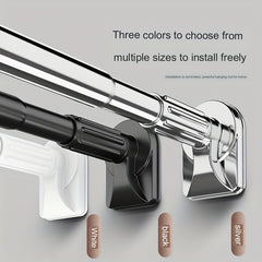Telescopic Shower Curtain Rod Drying Roman Support Rod