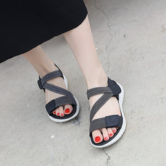 Women's Flat Sports Sandals Open Toe Ankle Strap Casual Outdoor Shoes