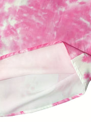 Tie Dye Long Sleeve Button Up Blouse