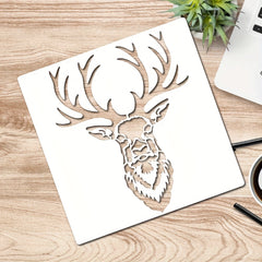 Forest Deer Stencil 11.8 Inches - Reusable Decorative Drawing Template