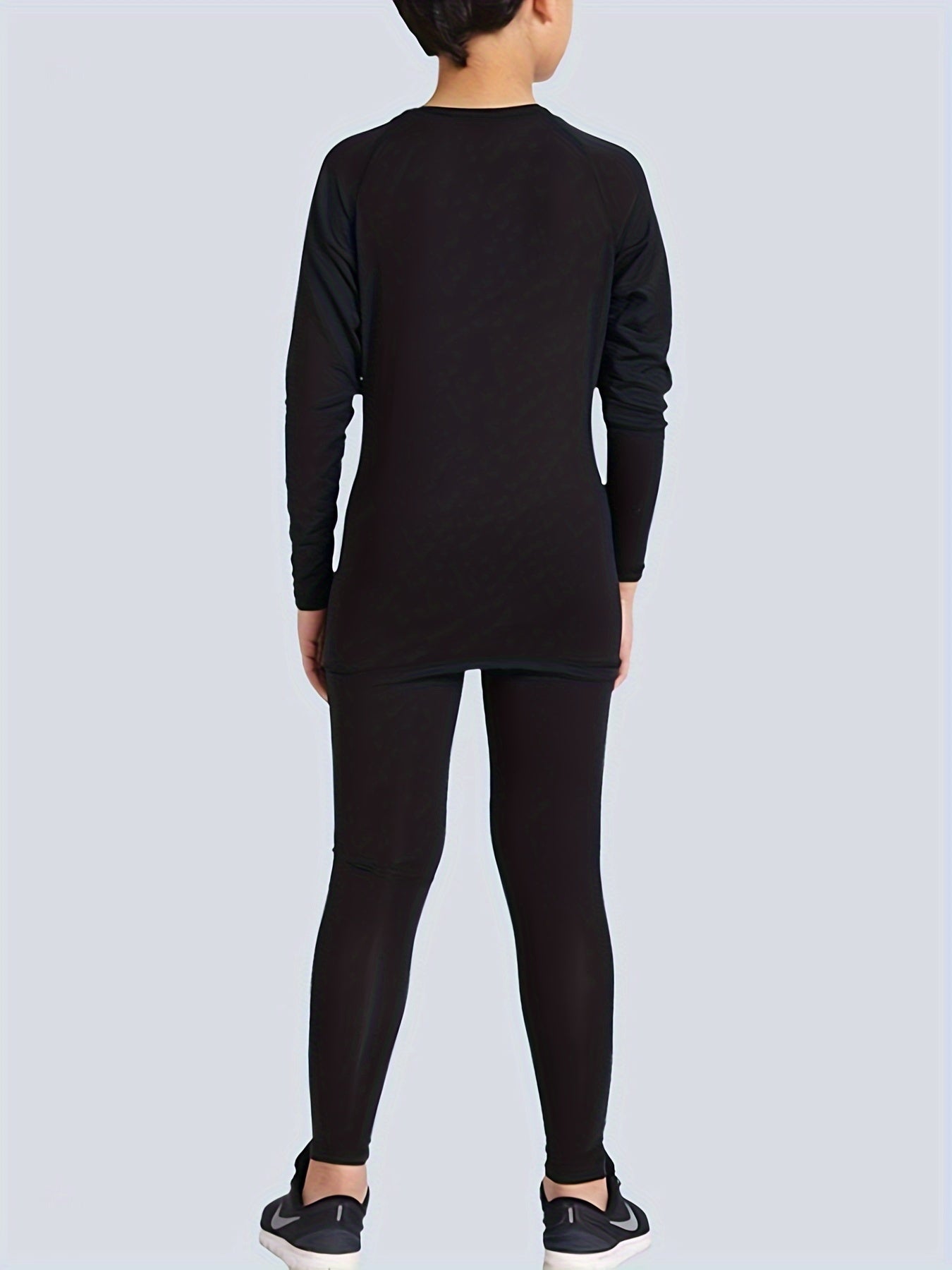 Boys Quick Dry Compression Set Long Sleeve Shirt Shorts Base Layer Pants