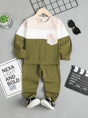 Toddler Boys Long Sleeve Sportshirt Pants Set
