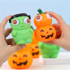 Halloween Pumpkin Squeeze Toy with Popping Eyes