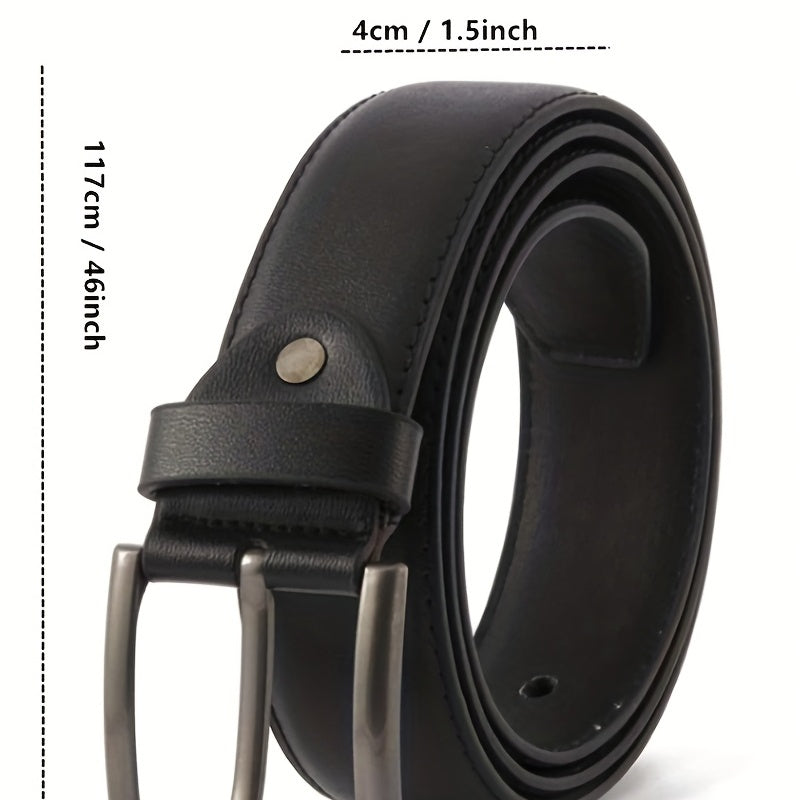 Men's PU Pin Buckle Leather Belt
