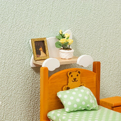 1/12 Dollhouse Mini Wall Storage Shelf Organizer Furniture Decor