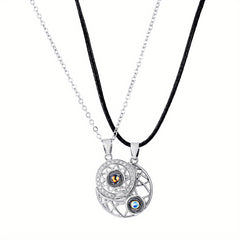 Sun Moon Necklace Magnetic Chain Jewelry Gift For Girls