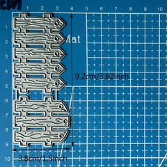 2pcs Fence Metal Cutting Dies for Card Making DIY