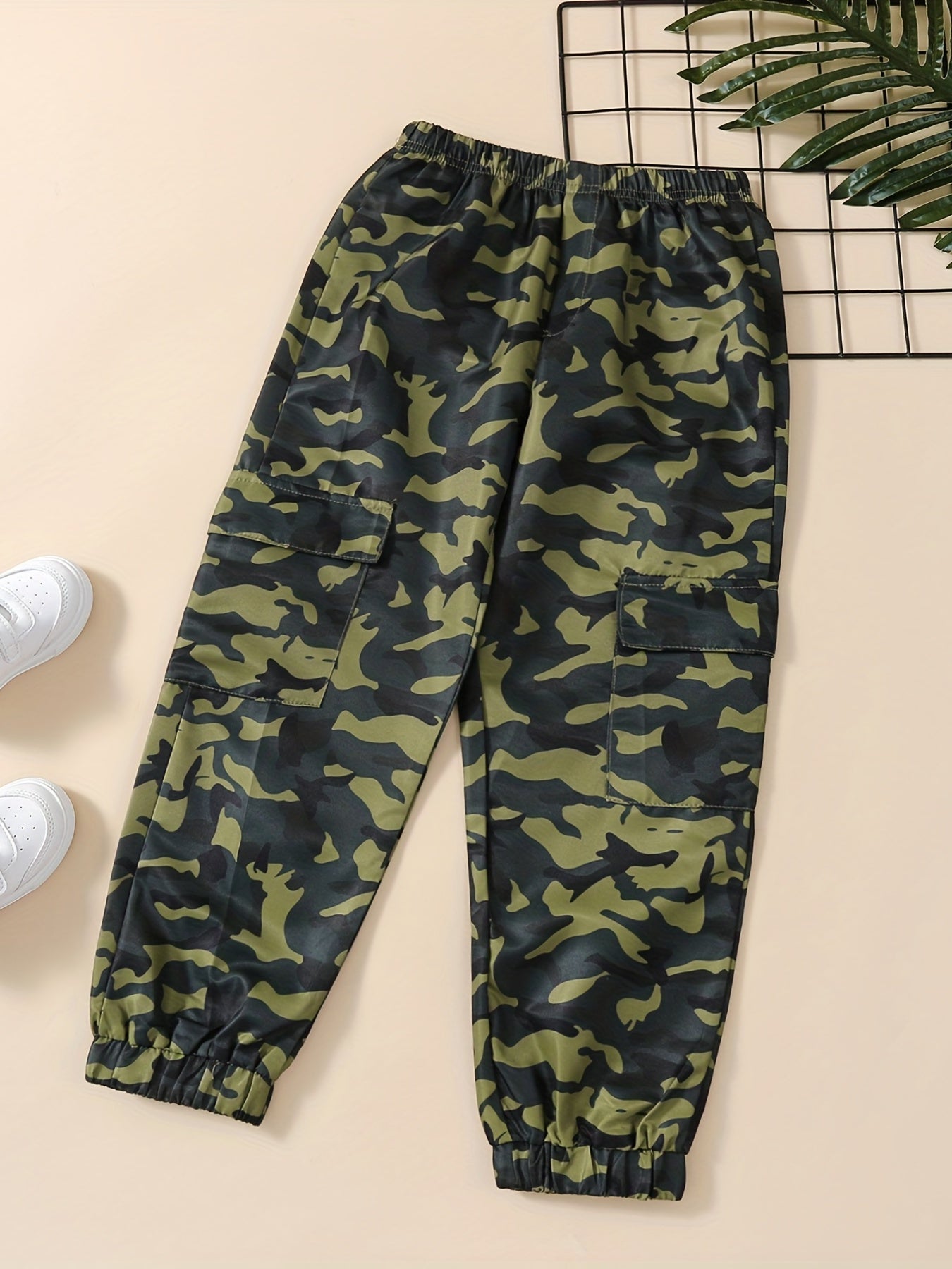 Boys Camo Jogger Pants for Spring Autumn Kids Clothes