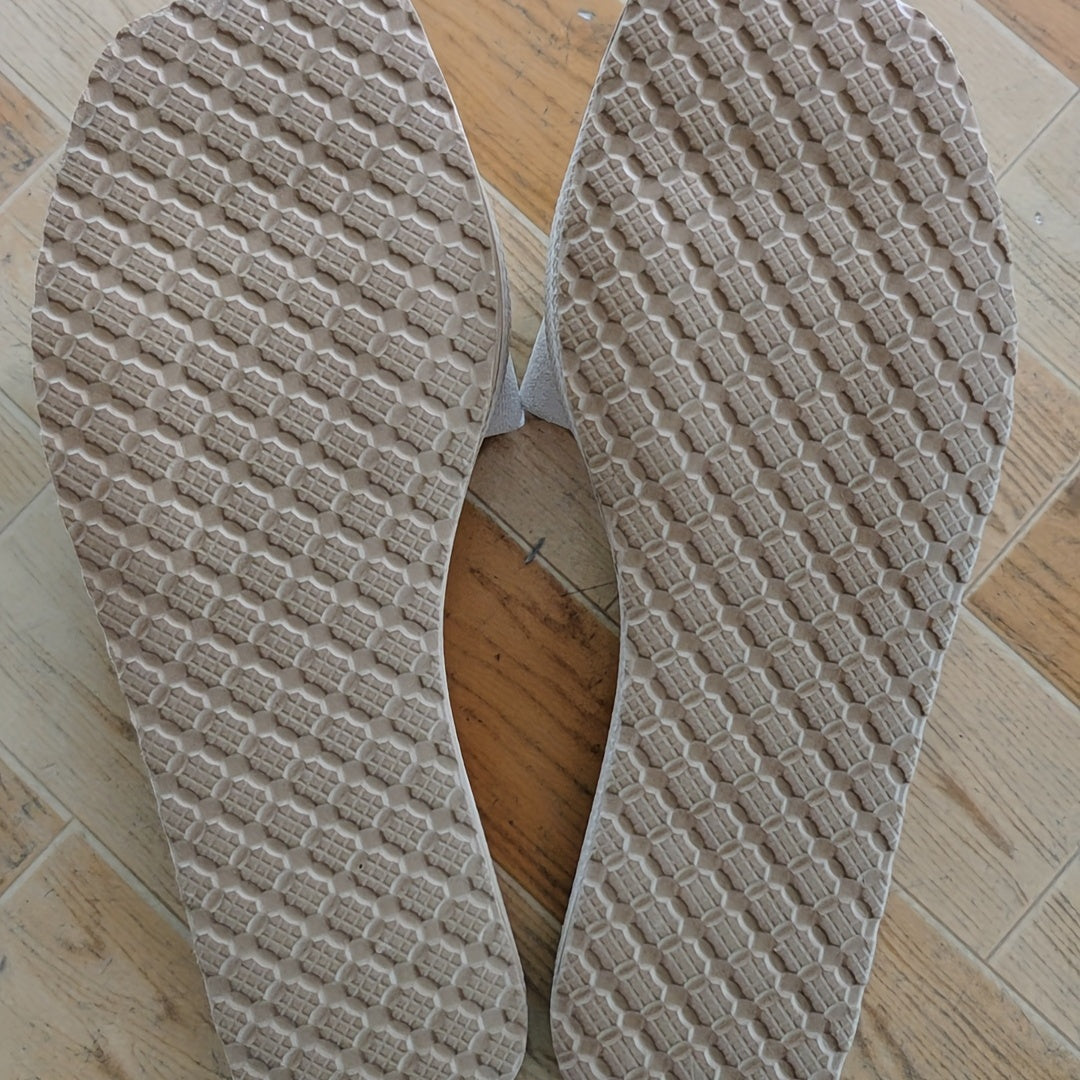 Women's Square Toe Slide Sandals Casual Slip On Flat Shoes