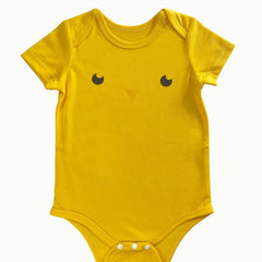 Chick Pattern Short Sleeve Onesie for Baby Boys & Girls
