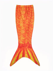 Girl's Mermaid Swimsuit Fish Scale Print Mermaid Tail Bathing Suit