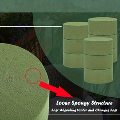 8pcs Green Foam Block for Artificial Flowers Round Dry Wet Foam Brick Flower