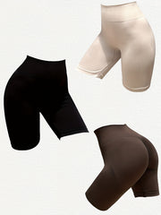 3pcs Seamless Yoga Shorts High Waist Butt Lift Athletic Running Pants