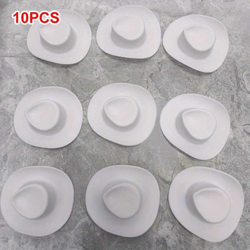 10pcs Toy Cowboy Hat Doll Plastic Hat Multicolor