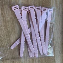 10pcs Silicone Zip Ties Fishbone Shape Cable Straps for Wire Management