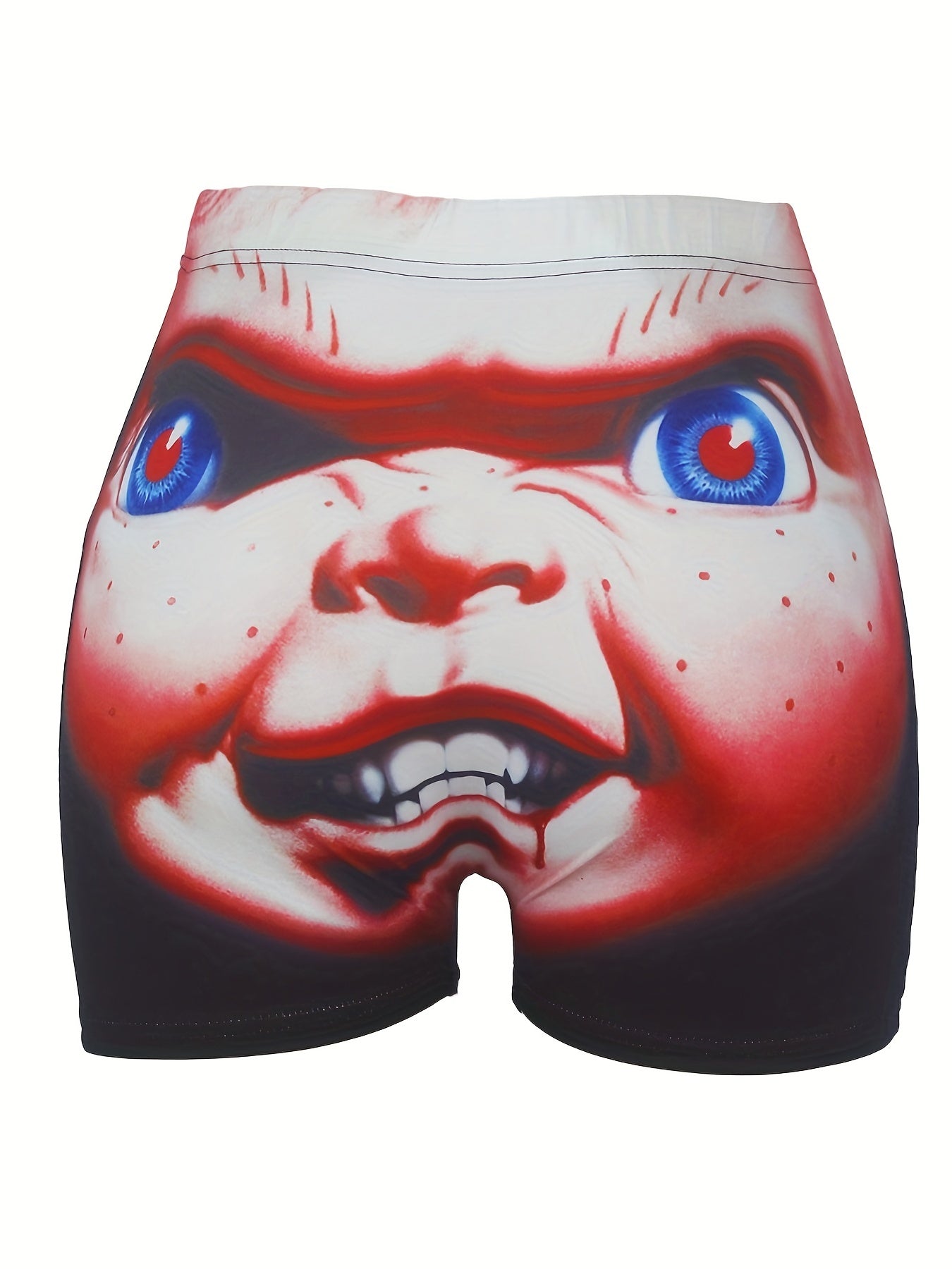 Graphic Print Skinny Shorts Yoga Casual Summer Shorts Women's Clothing