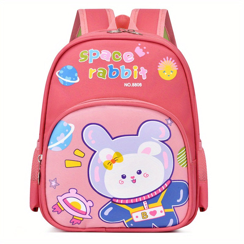 Kids Astronaut Rabbit Backpack, Lightweight School Bag for Kindergarten