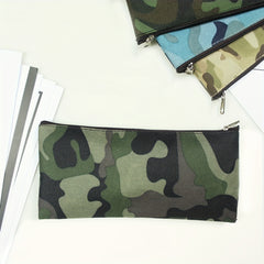 Camouflage Pencil Case Large Capacity Canvas Stationery Bag