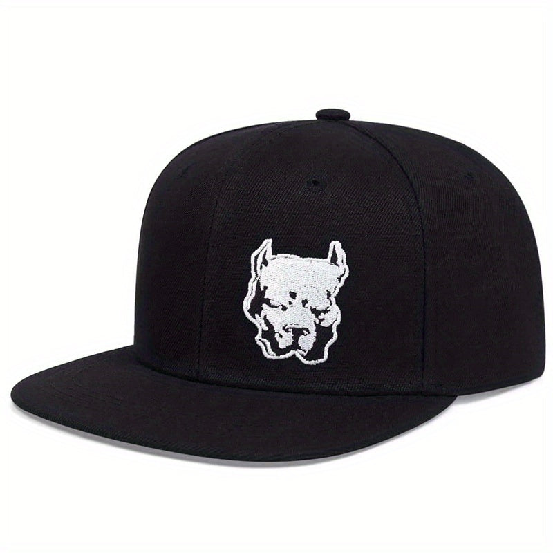 Bulldog Embroidered Baseball Cap Unisex Hip Hop Snapback Hats Adjustable