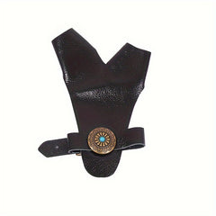 Archery Hand Guard Traditional Bow Finger Guard PU Leather Archery Glove