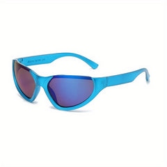 Y2K Cyberpunk Sunglasses UV400 Mirror Lens Sun Shades