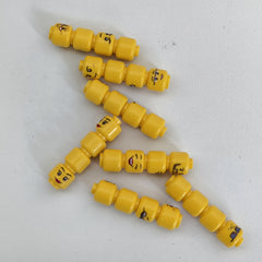 28 Yellow Human Shaped Building Block Accessories Set