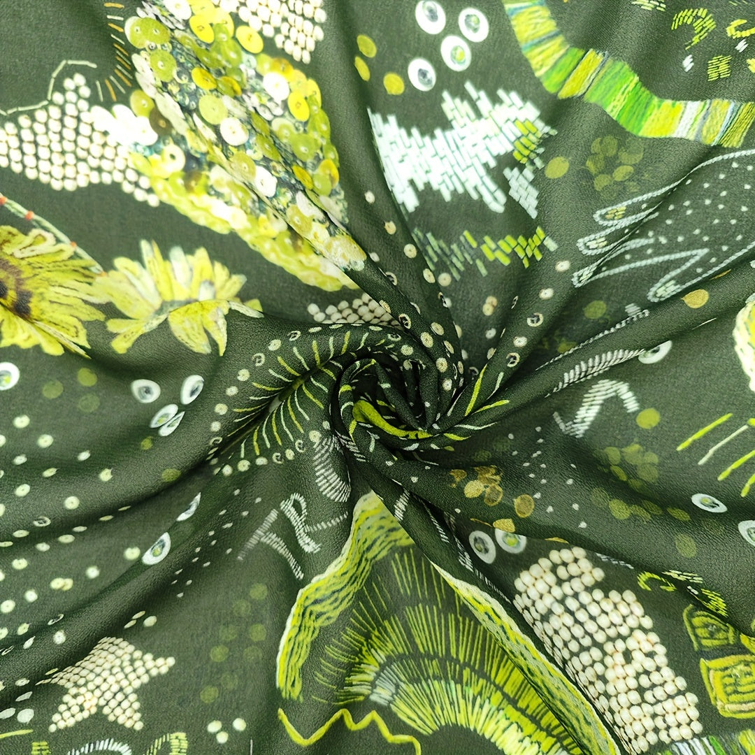 1yd Comfortable & Breathable Chiffon DIY Fabric for Clothing Pants Dress