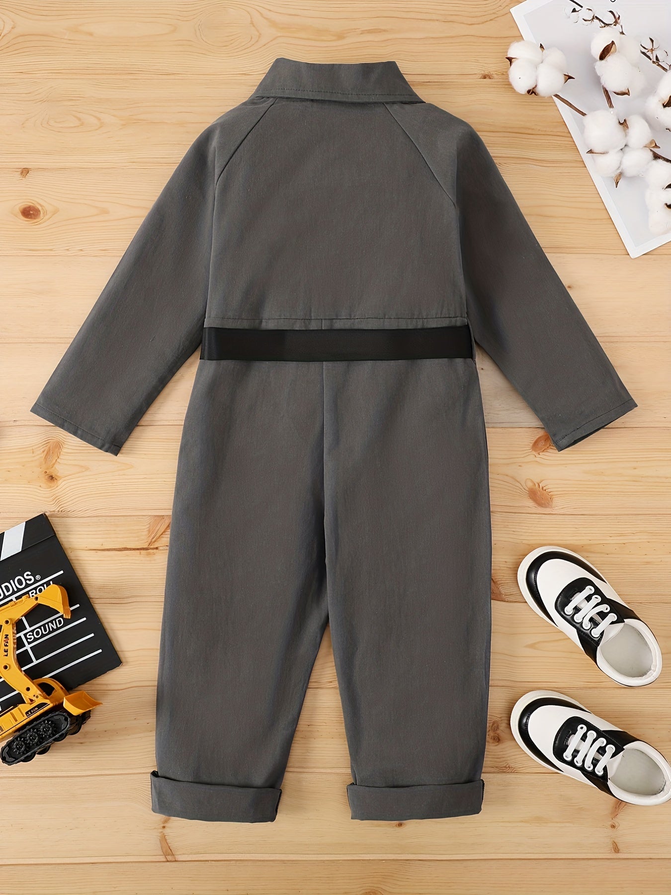Toddler Boy's Cargo Jumpsuit with Belt