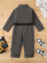 Toddler Boy's Cargo Jumpsuit with Belt