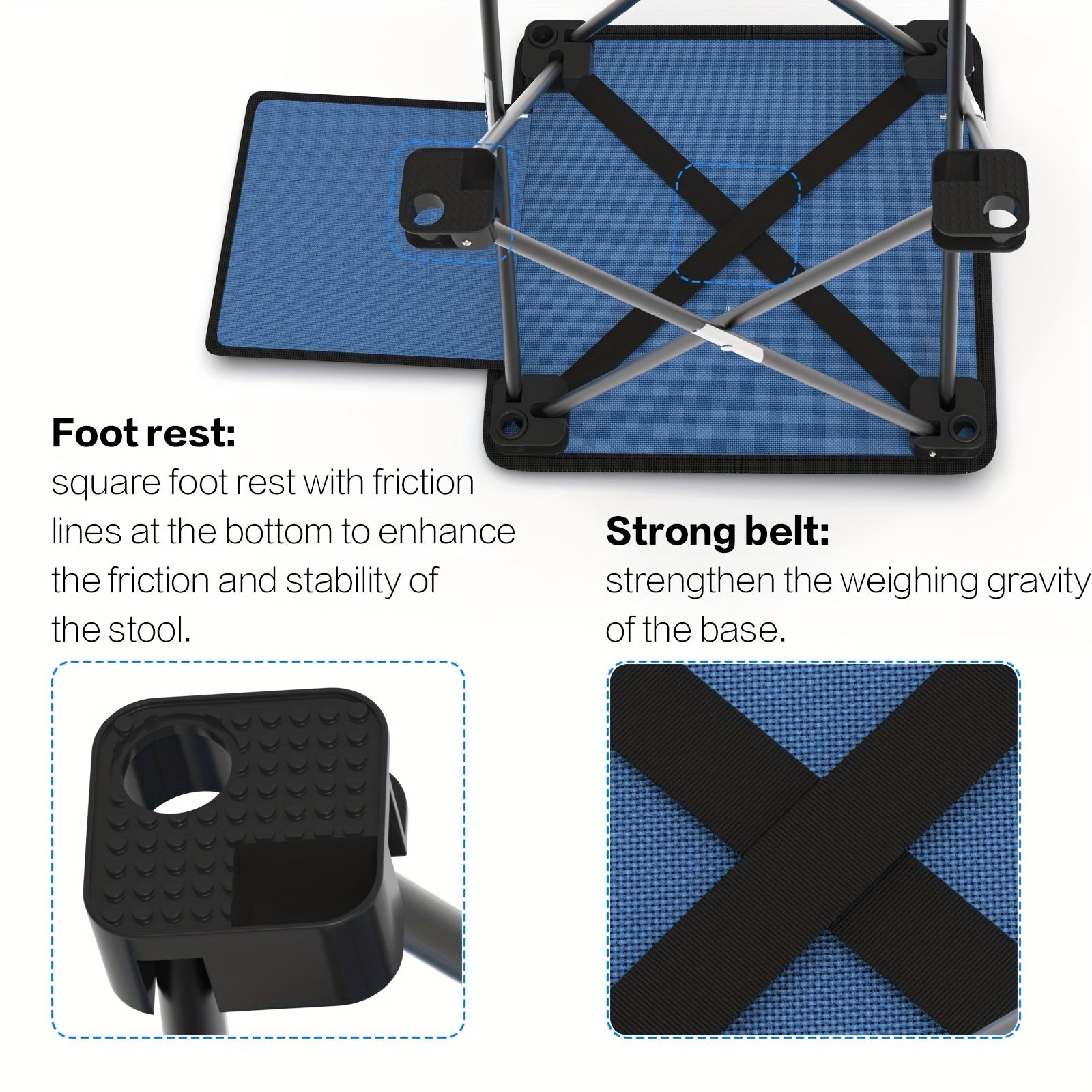 Camping Folding Stool Carry Bag Portable Outdoor Hiking Fishing BBQ Beach