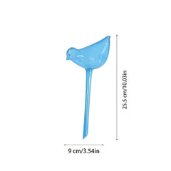 2 Pcs Plant Waterer Self Watering Globes Bird Shape Hand Blown Clear Plastic