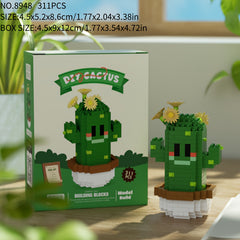 Cactus Small Grain Building Blocks DIY Toy