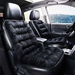 Winter Thick Plush Car Seat Cushion - Strap Backrest Seat Cush