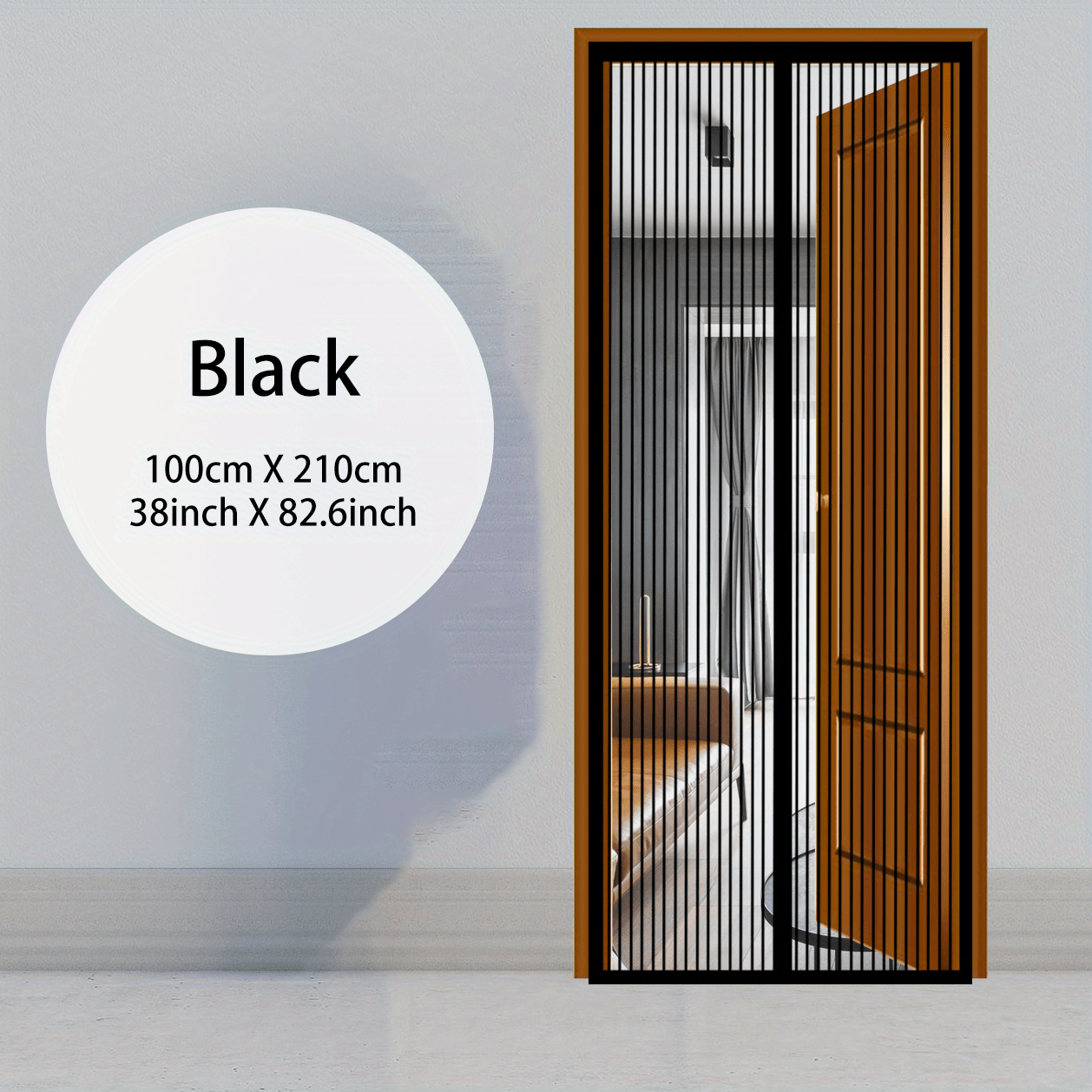 Magnetic Screen Door 38 x 83 - Keep Bugs Out, Pets & Kids In
