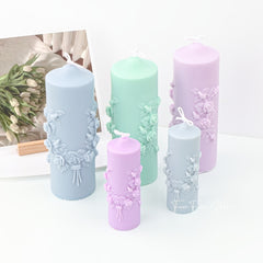 Rose Bouquet Aromatherapy Candle Silicone Mold for DIY Crafts Candle Making