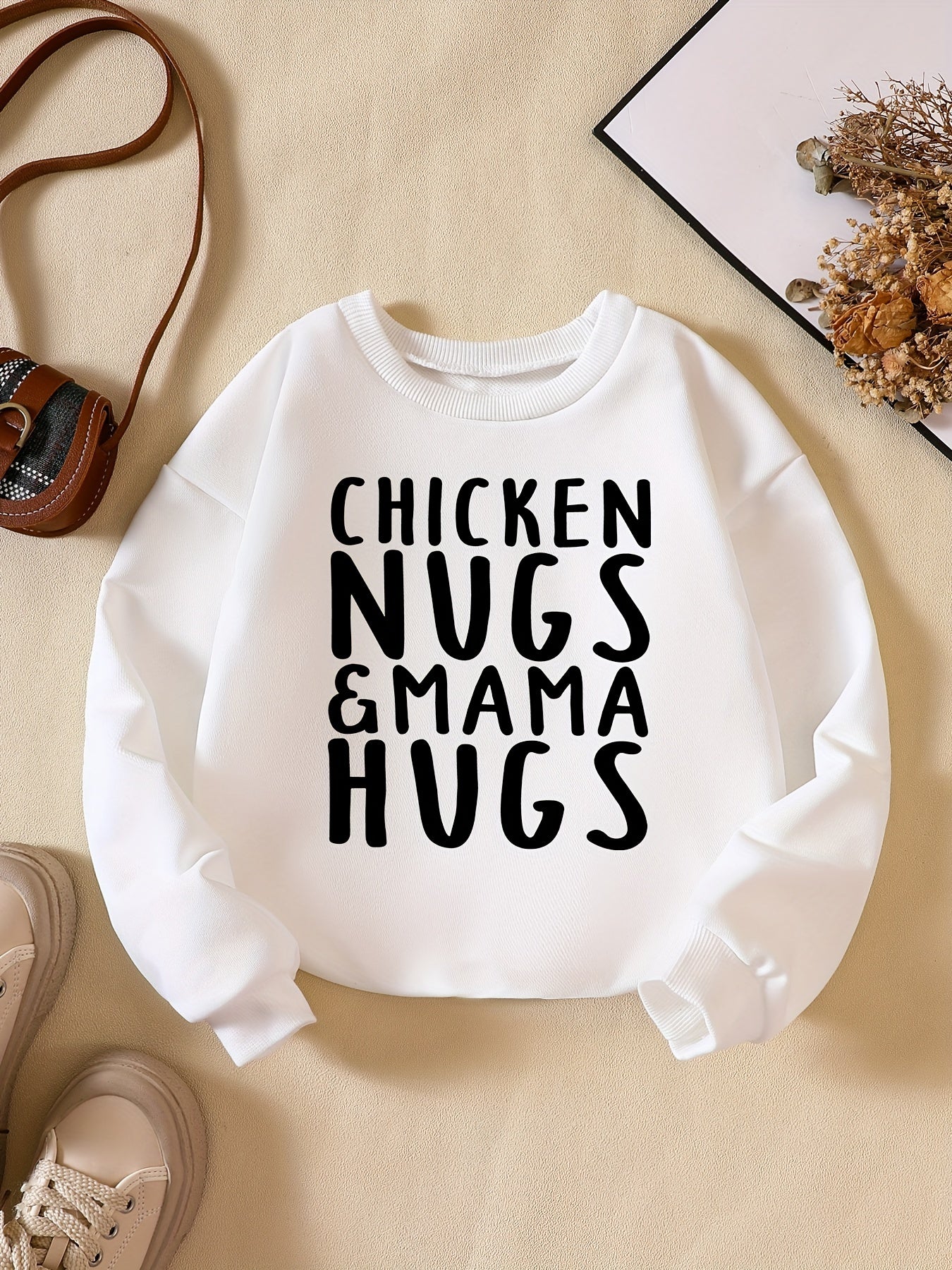 Girls' Chicken Nugs Mama Hug Sweatshirt